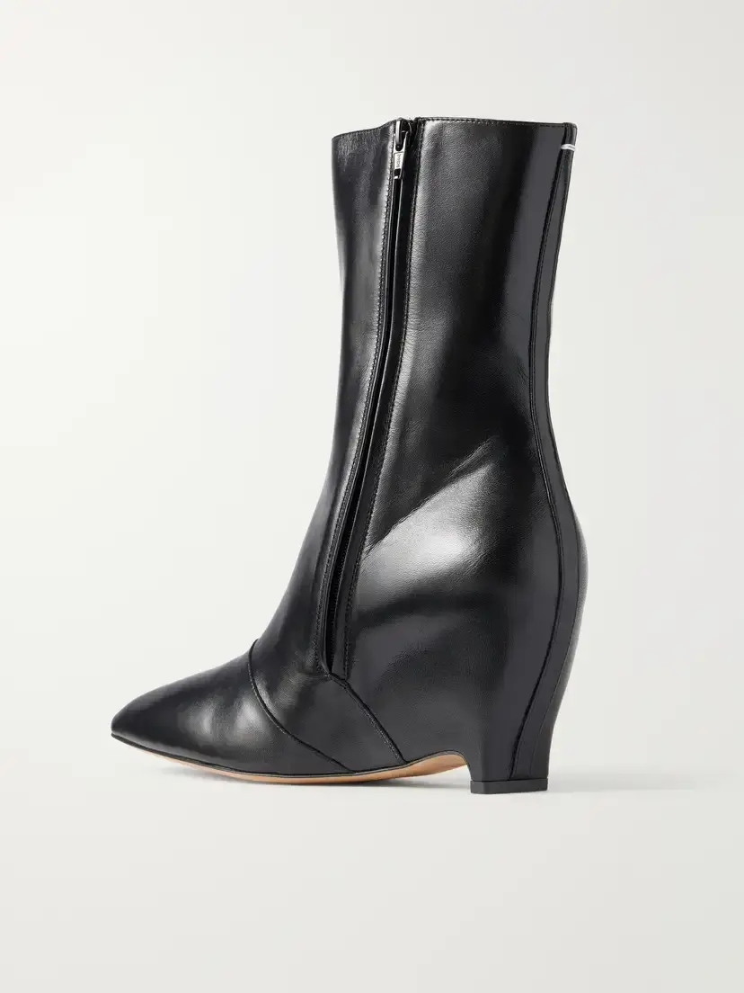Maison Margiela Heel-less Leather Ankle Boots | Thumbnail 3