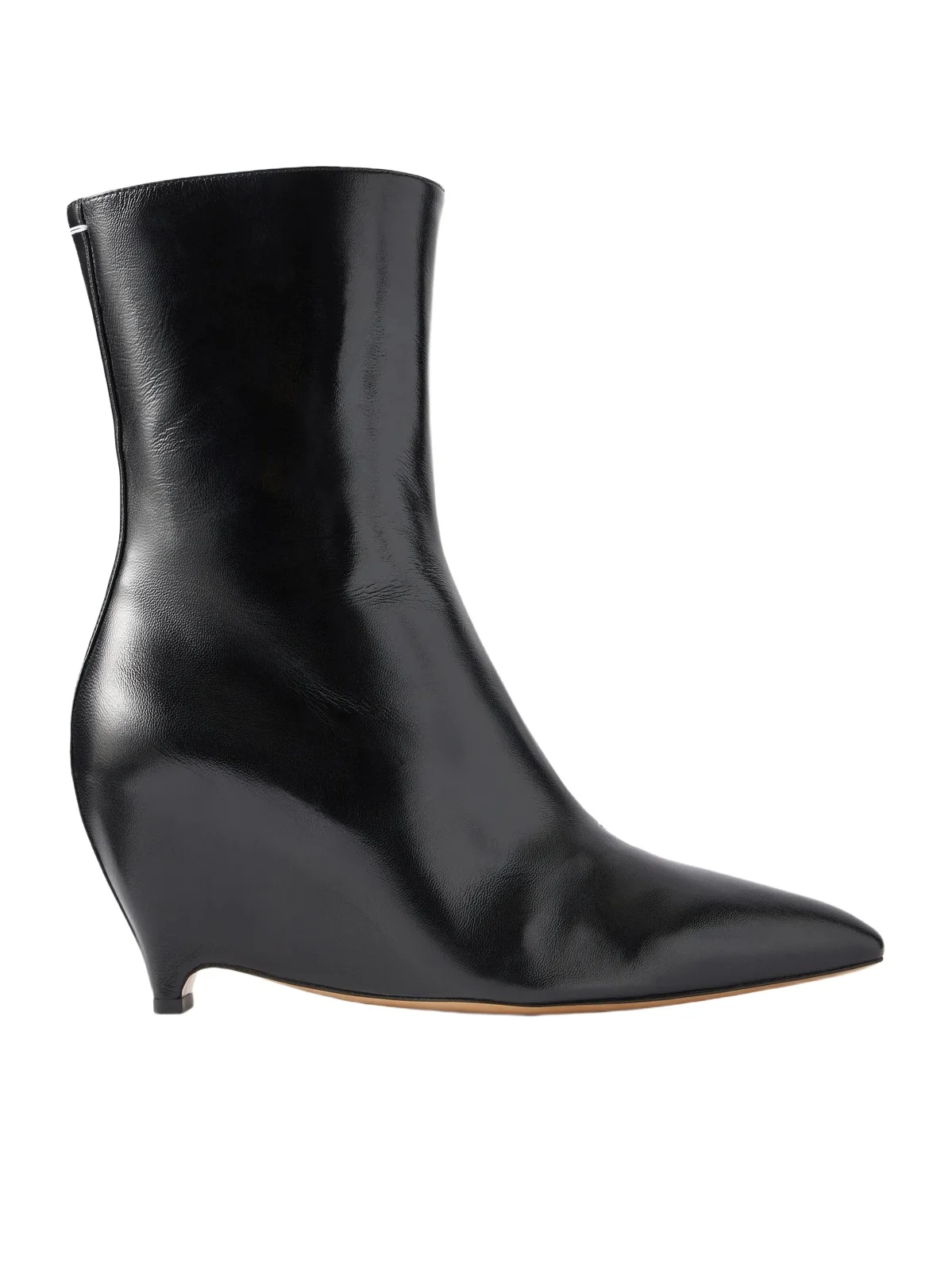 Heel-less Leather Ankle Boots
