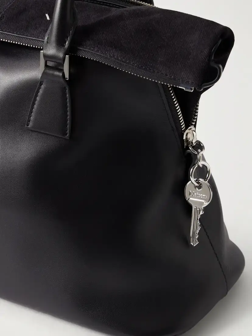 Maison Margiela Leather And Suede Tote - Gray | Thumbnail 5 Maison Margiela Leather And Suede Tote - Gray | Thumbnail 5