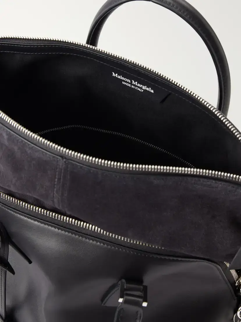 Maison Margiela Leather And Suede Tote - Gray | Thumbnail 6 Maison Margiela Leather And Suede Tote - Gray | Thumbnail 6