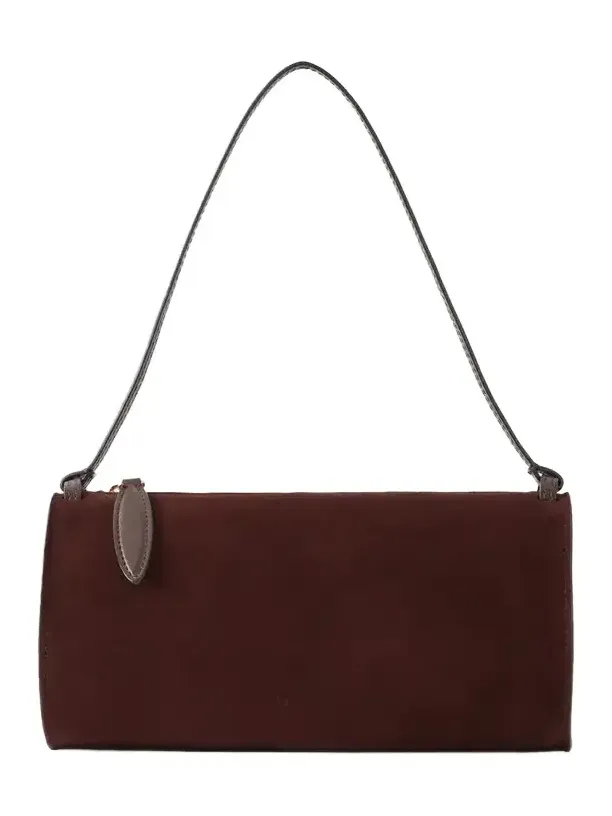 Gemini Leather-trimmed Suede Shoulder Bag Gemini Leather-trimmed Suede Shoulder Bag