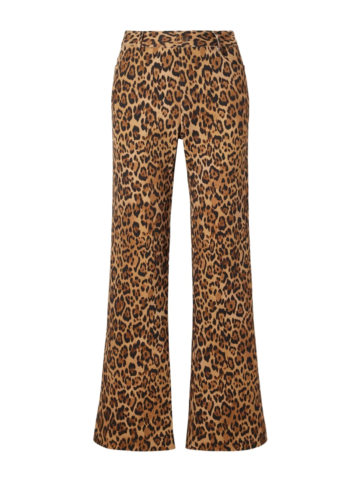 Animal-print Cotton-blend Wide-leg Pants Animal-print Cotton-blend Wide-leg Pants