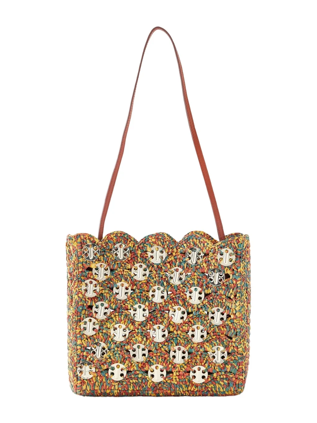 1969 Embellished Raffia Shoulder Bag