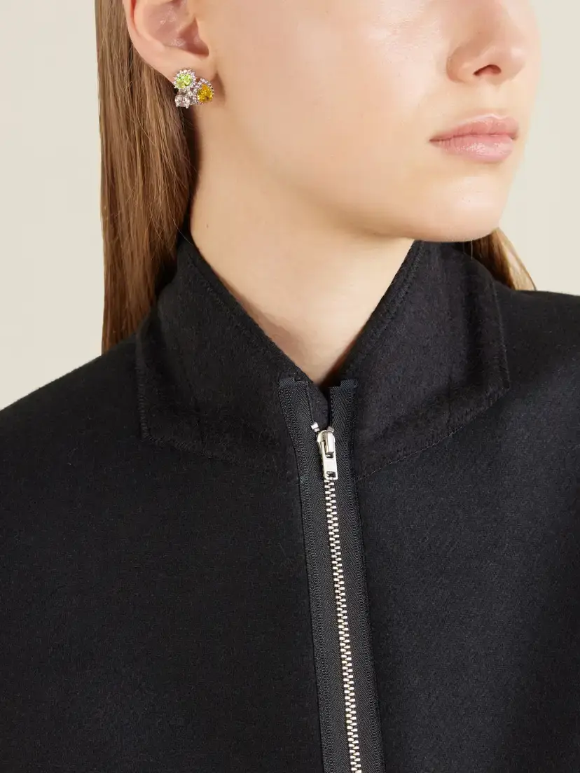 Maison Margiela Cluster Embellished Silver-tone Earrings | Thumbnail 2 Maison Margiela Cluster Embellished Silver-tone Earrings | Thumbnail 2