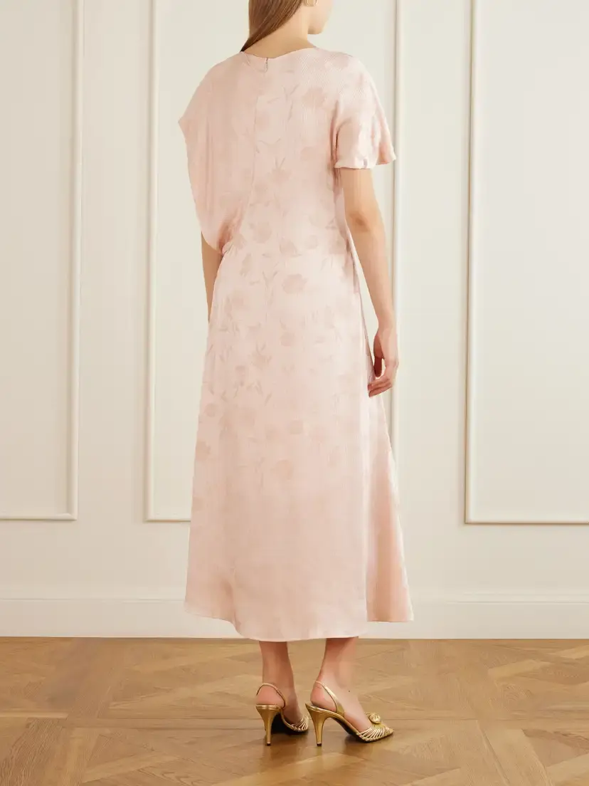 Erdem Floral-jacquard Crepon Midi Dress | Thumbnail 3 Erdem Floral-jacquard Crepon Midi Dress | Thumbnail 3