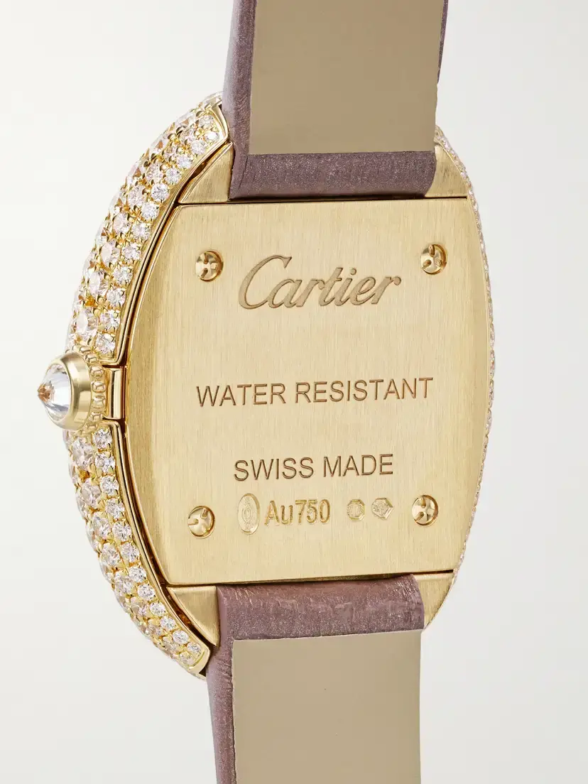 Cartier Baignoire 31.4mm Small 18-karat Gold, Alligator And Diamond Watch | Thumbnail 4 Cartier Baignoire 31.4mm Small 18-karat Gold, Alligator And Diamond Watch | Thumbnail 4
