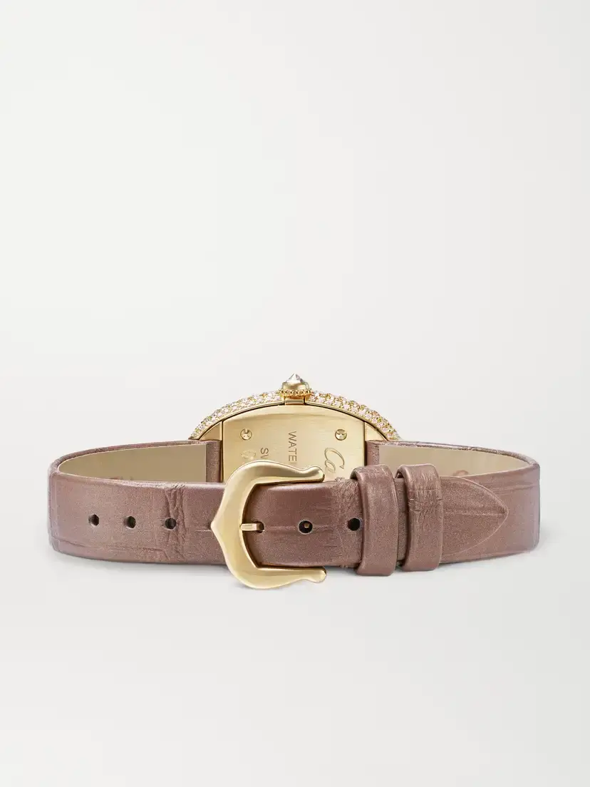 Cartier Baignoire 31.4mm Small 18-karat Gold, Alligator And Diamond Watch | Thumbnail 5 Cartier Baignoire 31.4mm Small 18-karat Gold, Alligator And Diamond Watch | Thumbnail 5