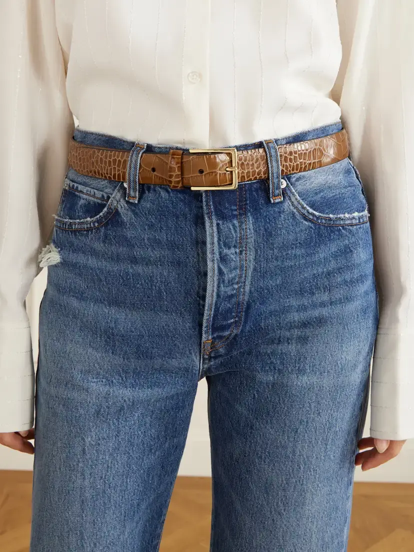Anderson's Croc-effect Leather Belt | Thumbnail 2 Anderson's Croc-effect Leather Belt | Thumbnail 2