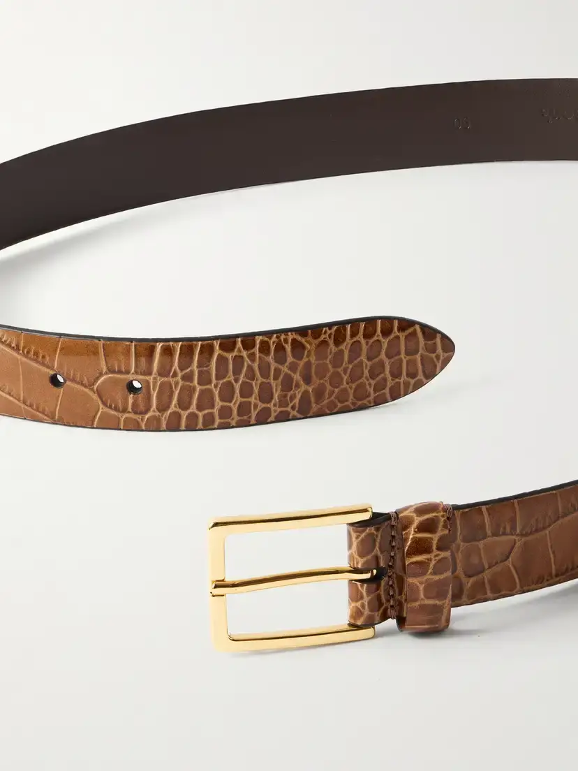 Anderson's Croc-effect Leather Belt | Thumbnail 3 Anderson's Croc-effect Leather Belt | Thumbnail 3