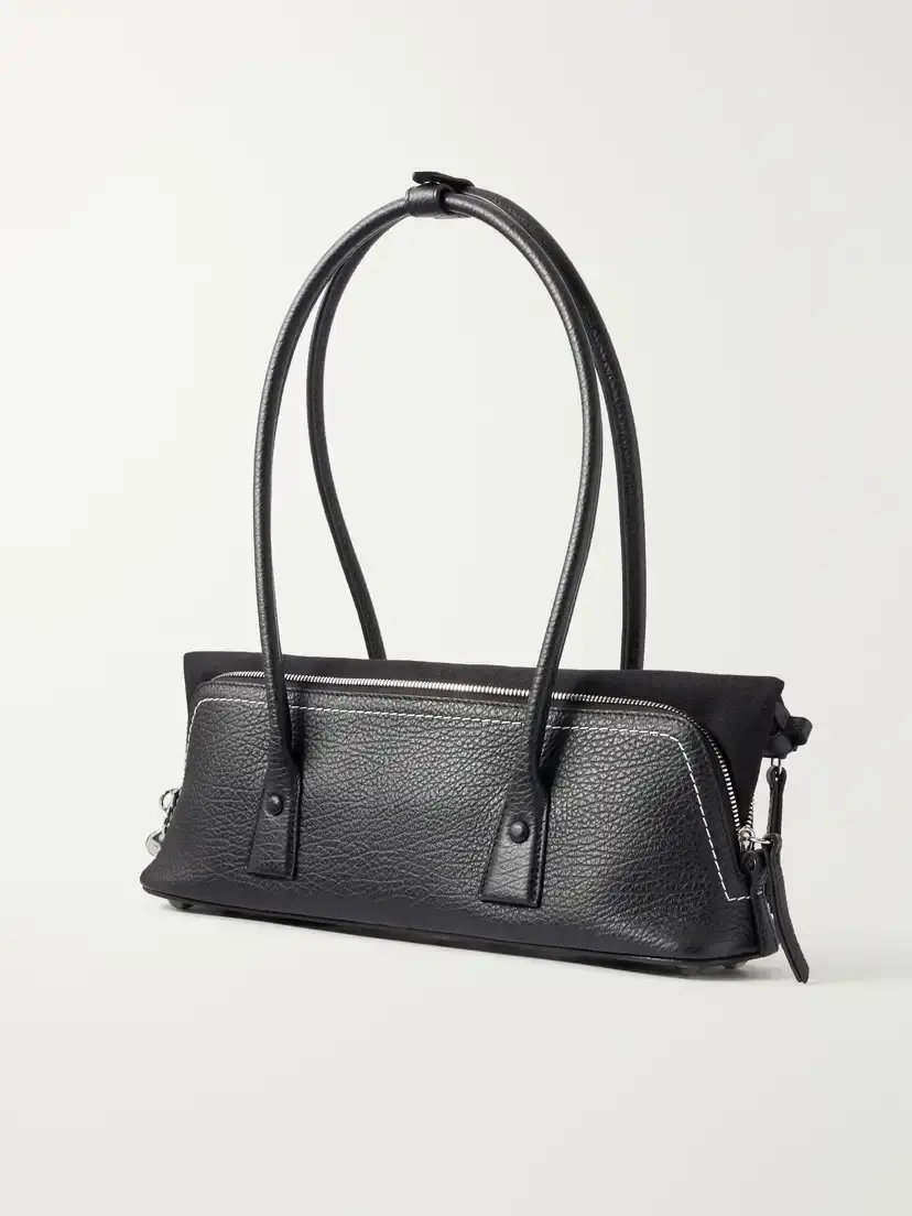 Maison Margiela East West Canvas-trimmed Leather Shoulder Bag | Thumbnail 4 Maison Margiela East West Canvas-trimmed Leather Shoulder Bag | Thumbnail 4
