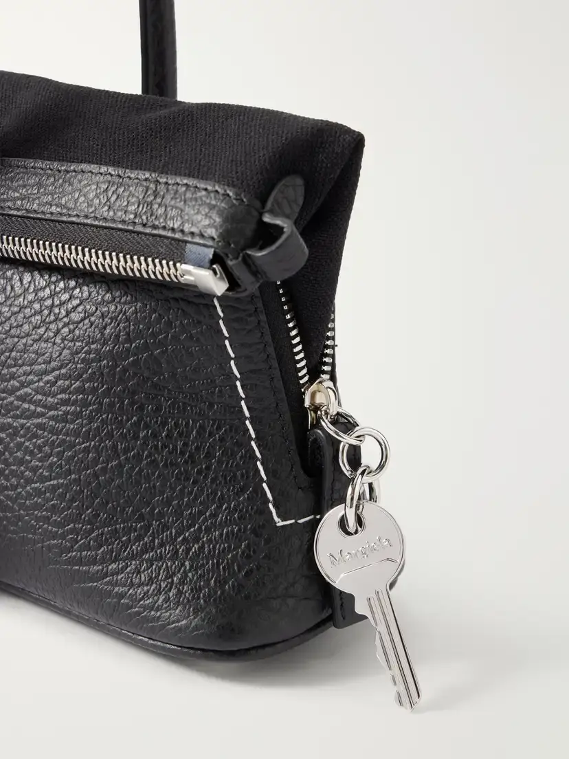 Maison Margiela East West Canvas-trimmed Leather Shoulder Bag | Thumbnail 5 Maison Margiela East West Canvas-trimmed Leather Shoulder Bag | Thumbnail 5