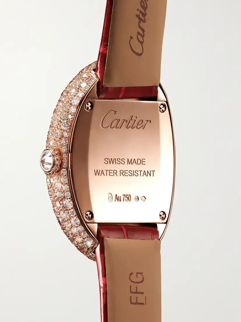 Cartier Baignoire Medium 18-karat Rose Gold Diamond Watch | Thumbnail 4 Cartier Baignoire Medium 18-karat Rose Gold Diamond Watch | Thumbnail 4
