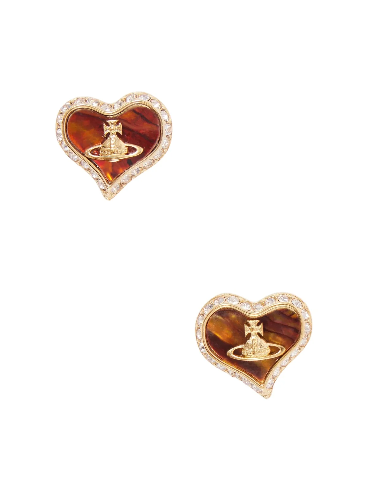 Petra Gold-tone, Crystals And Mother-of-pearl Earrings