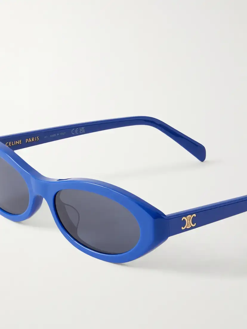 CELINE Eyewear Triomphe Mini Oval-frame Acetate Sunglasses | Thumbnail 5