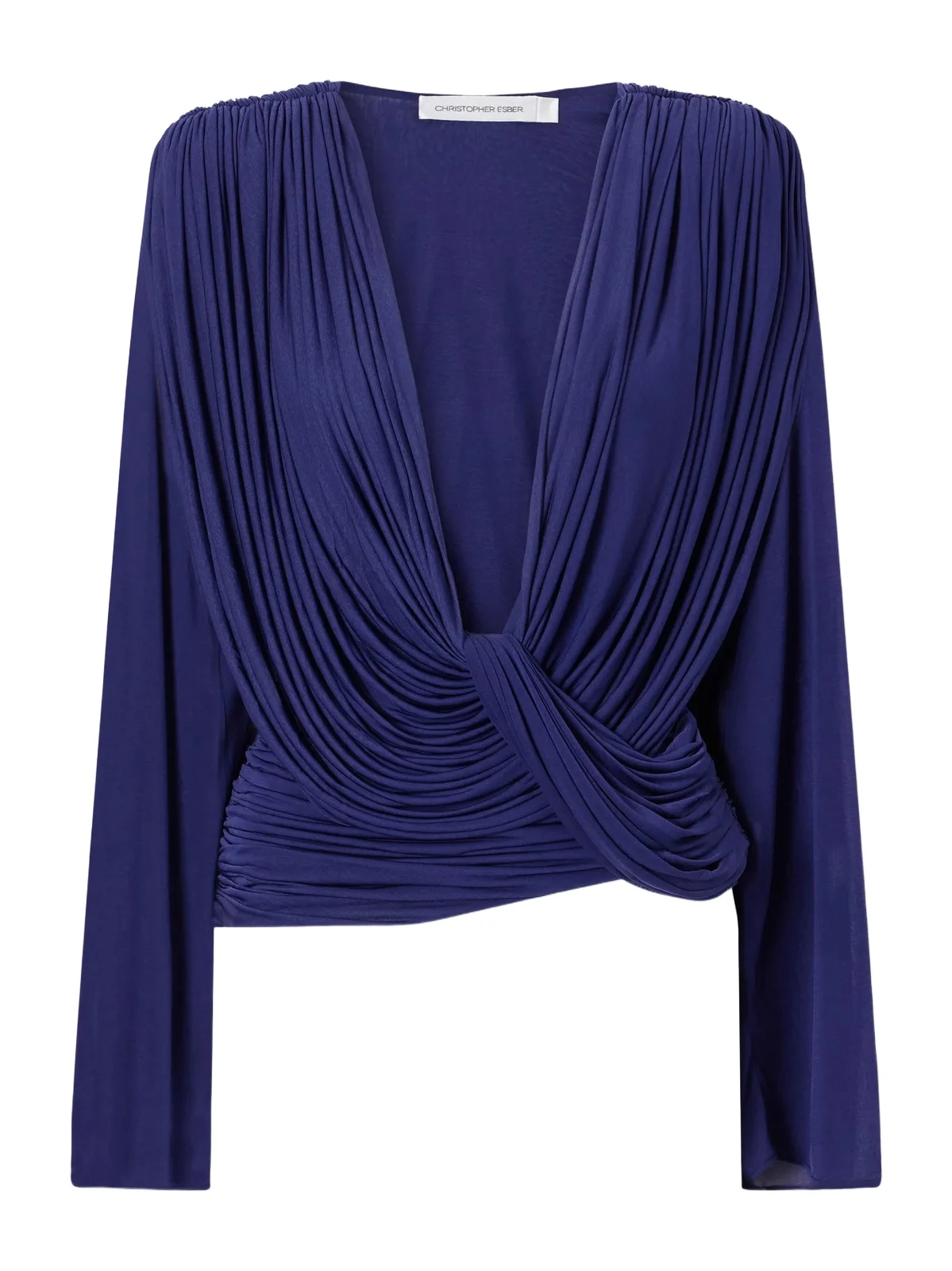 Ripple Draped Jersey Blouse Ripple Draped Jersey Blouse