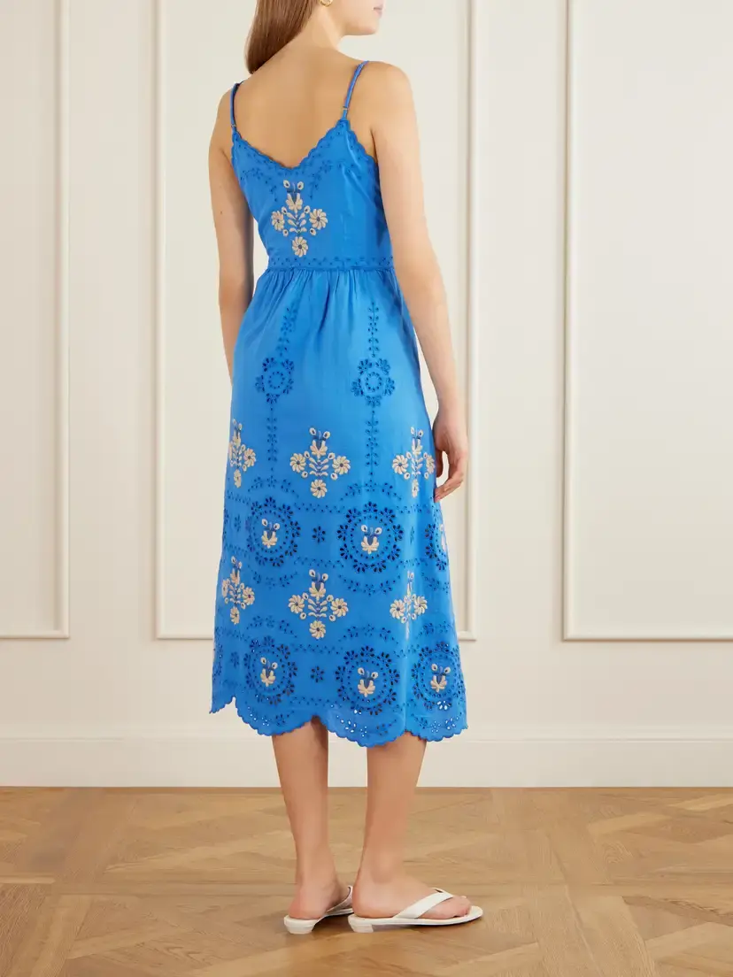 Sea Catharina Floral-embroidered Cotton And Linen-blend Maxi Dress | Thumbnail 3 Sea Catharina Floral-embroidered Cotton And Linen-blend Maxi Dress | Thumbnail 3