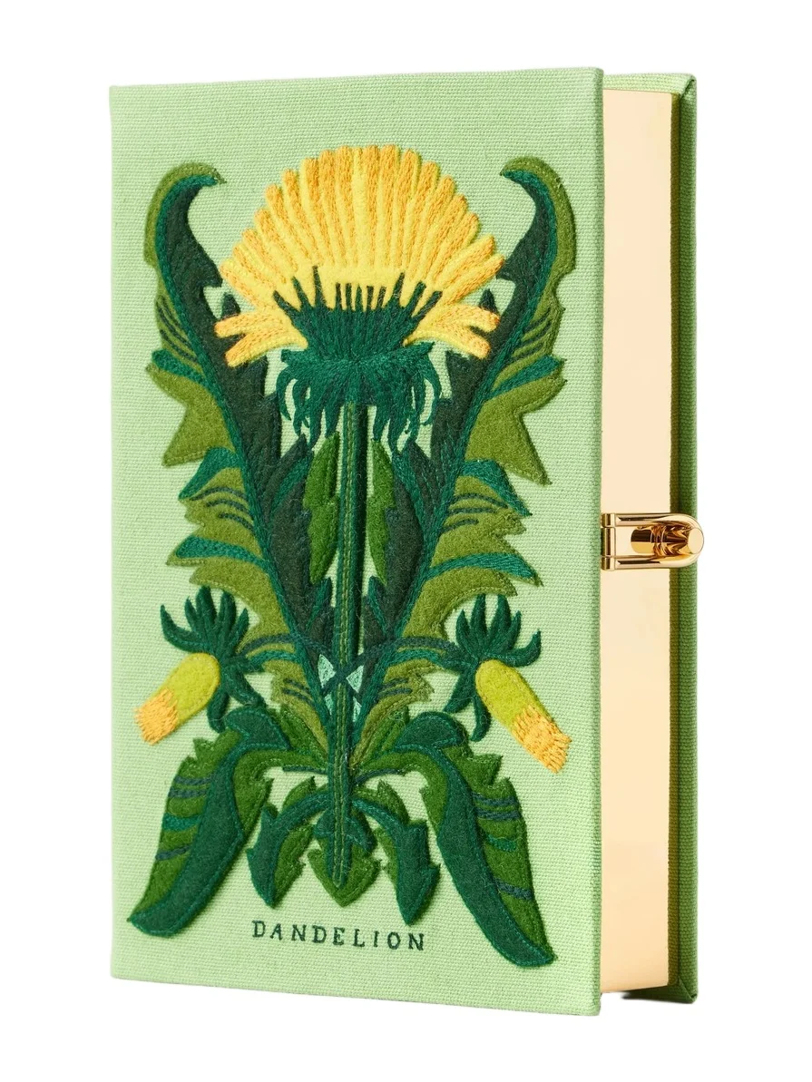 Dandelion Embroidered Canvas Clutch Dandelion Embroidered Canvas Clutch