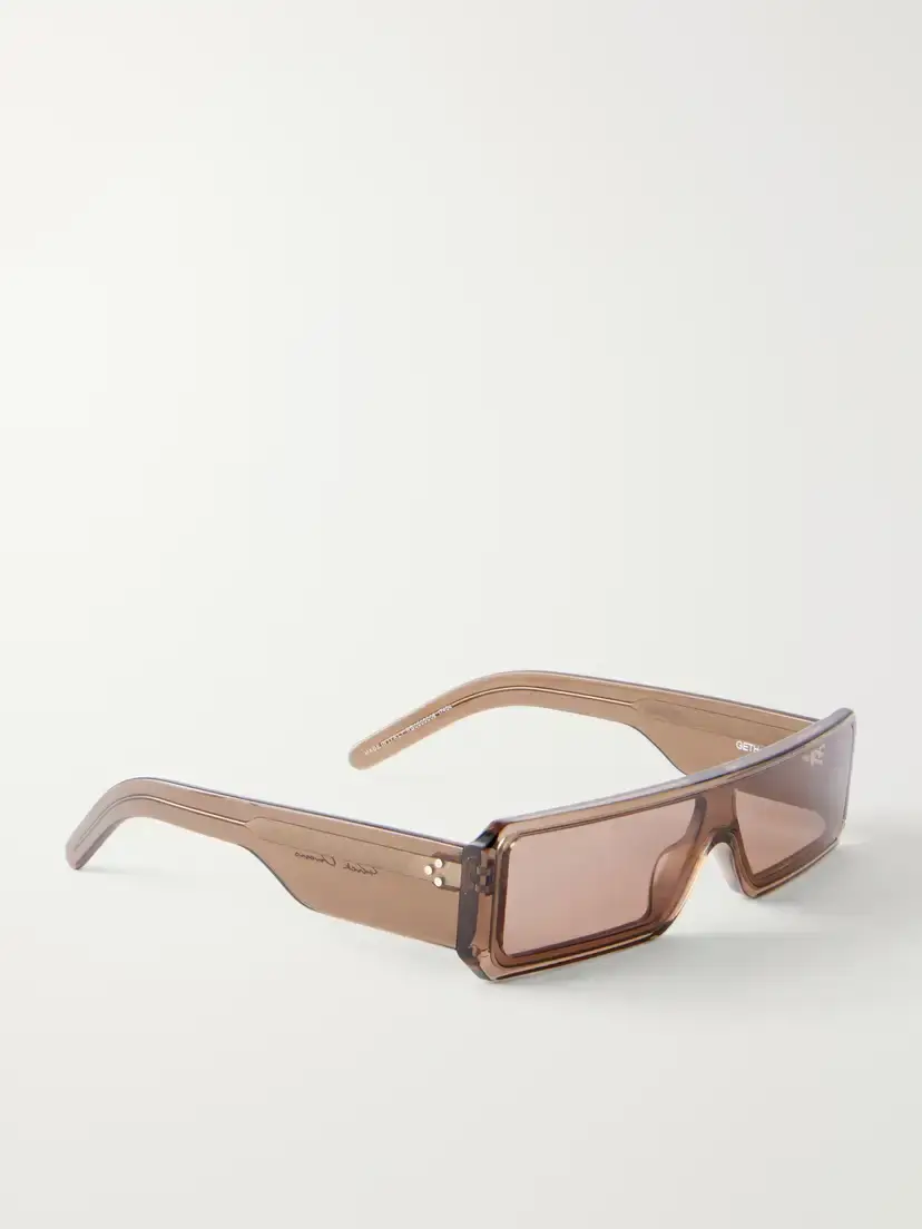 Rick Owens Rectangular Frame Acetate Sunglasses | Thumbnail 3