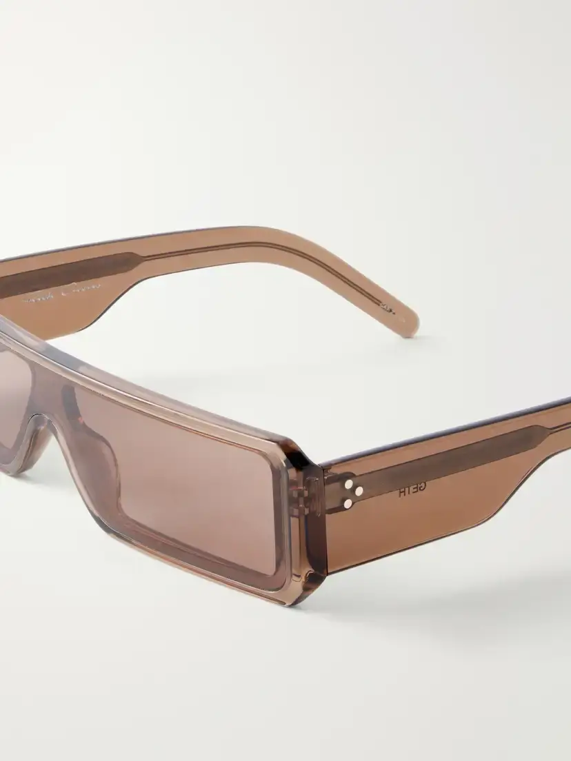 Rick Owens Rectangular Frame Acetate Sunglasses | Thumbnail 4