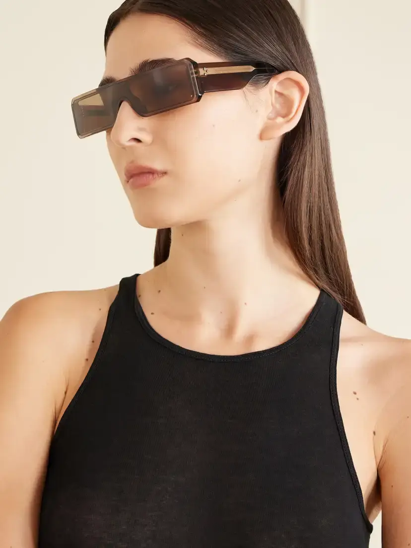 Rick Owens Rectangular Frame Acetate Sunglasses | Thumbnail 5