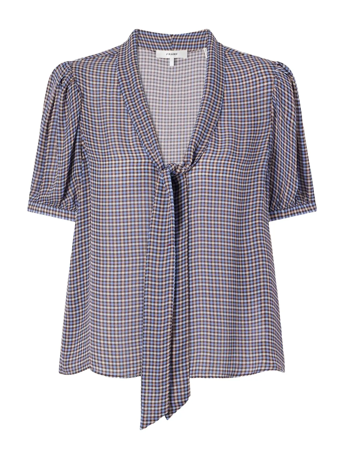 The Sonnet Checked Silk Blouse