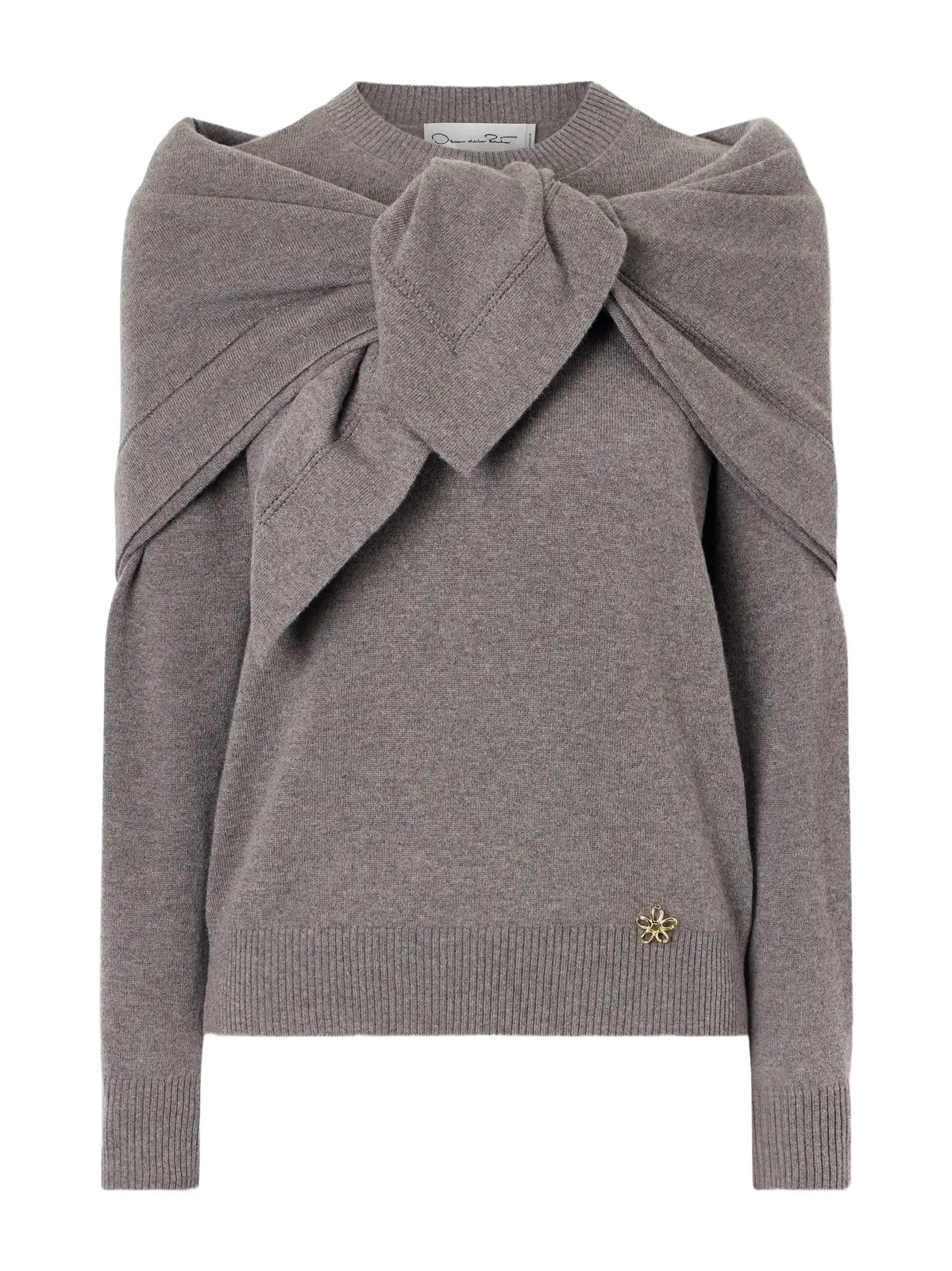 Scarf-detailed Cashmere Sweater