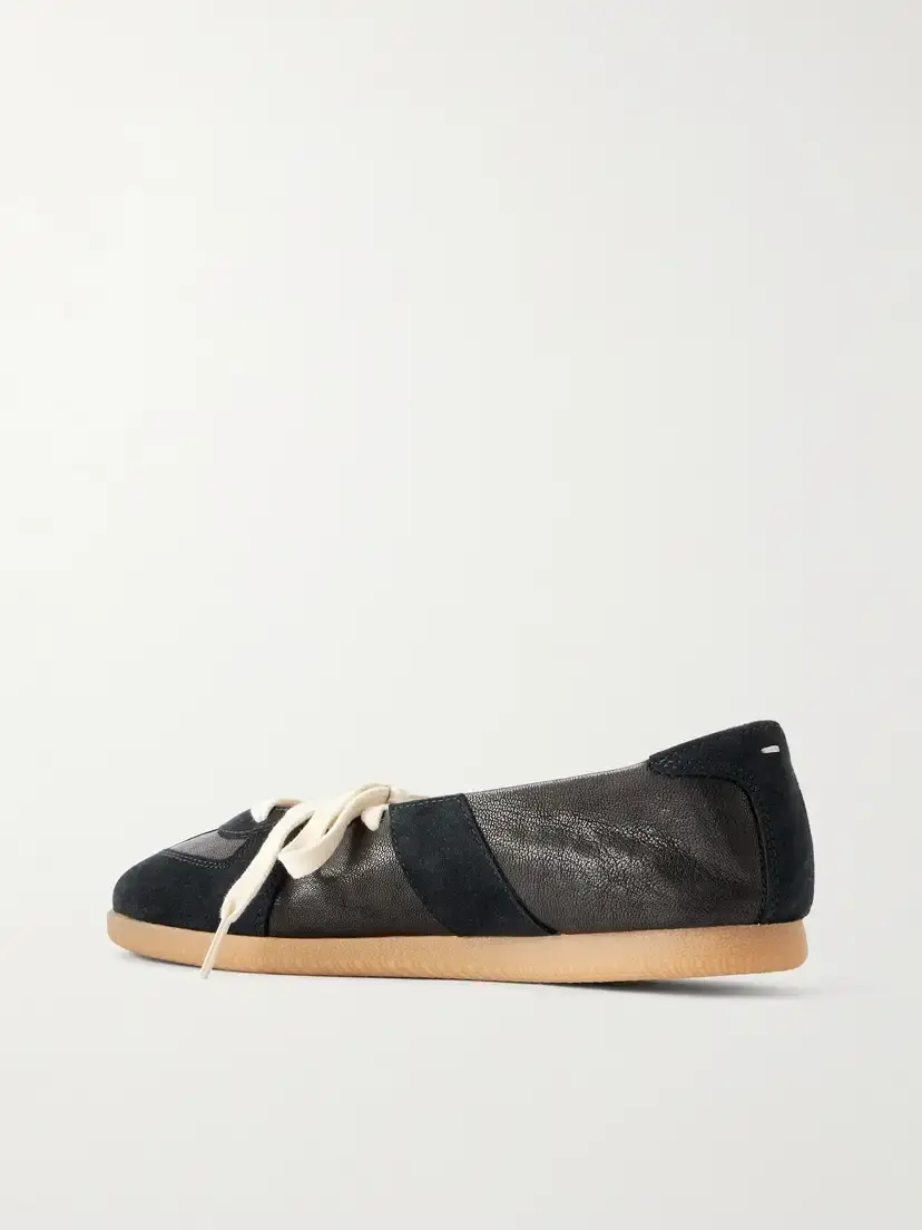 Maison Margiela Replica Suede-trimmed Leather Sneakers | Thumbnail 3 Maison Margiela Replica Suede-trimmed Leather Sneakers | Thumbnail 3