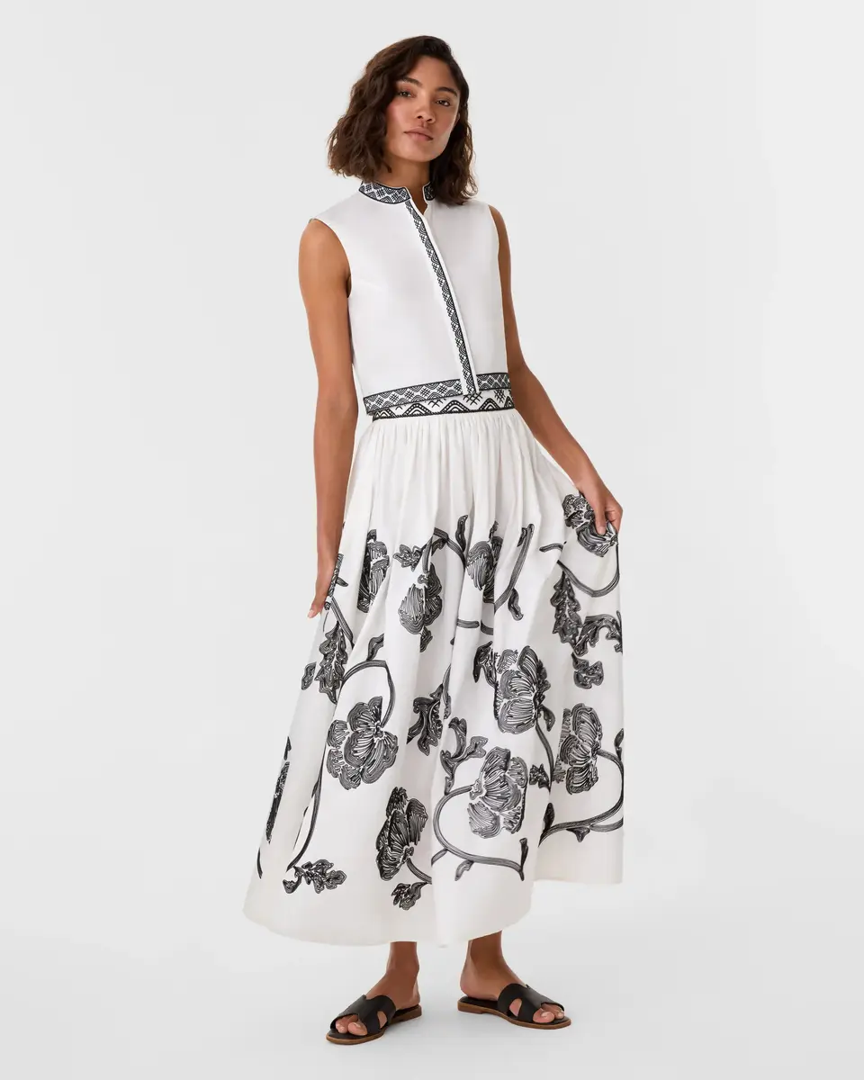 Emporio Sirenuse Andorra Top with Peony Embroidery | Thumbnail 2 Emporio Sirenuse Andorra Top with Peony Embroidery | Thumbnail 2