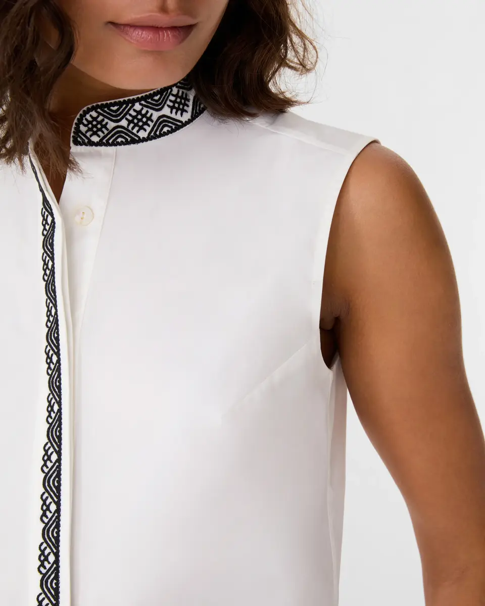 Emporio Sirenuse Andorra Top with Peony Embroidery | Thumbnail 3 Emporio Sirenuse Andorra Top with Peony Embroidery | Thumbnail 3