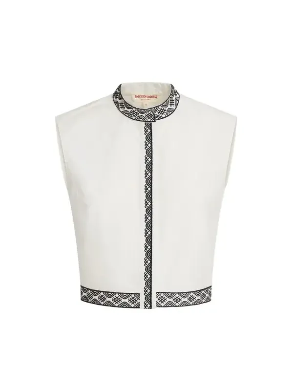 Andorra Top with Peony Embroidery Andorra Top with Peony Embroidery