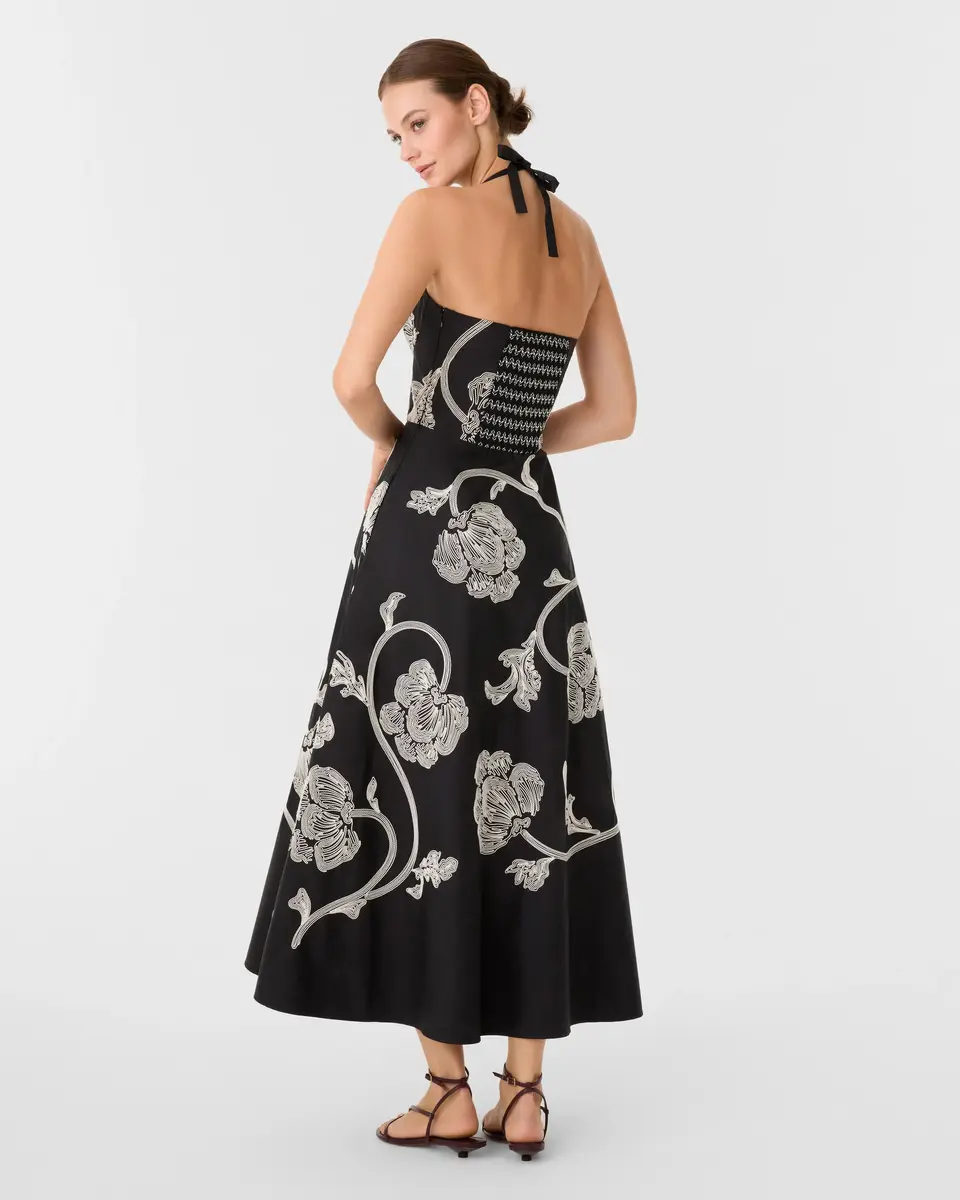 Emporio Sirenuse Lotty Dress with Peony Embroidery | Thumbnail 5 Emporio Sirenuse Lotty Dress with Peony Embroidery | Thumbnail 5
