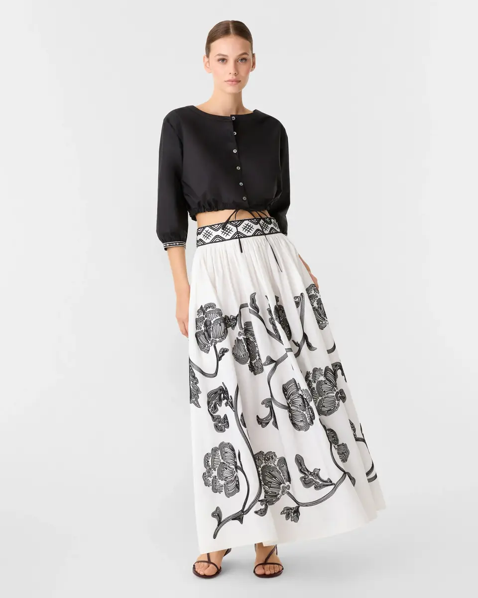 Emporio Sirenuse New Jinny Top with Peony Embroidery | Thumbnail 2 Emporio Sirenuse New Jinny Top with Peony Embroidery | Thumbnail 2