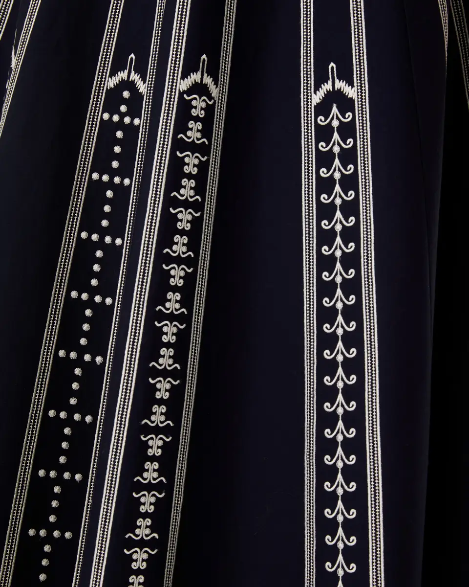 Emporio Sirenuse Soraya Dress with Greek Mask Embroidery | Thumbnail 5 Emporio Sirenuse Soraya Dress with Greek Mask Embroidery | Thumbnail 5
