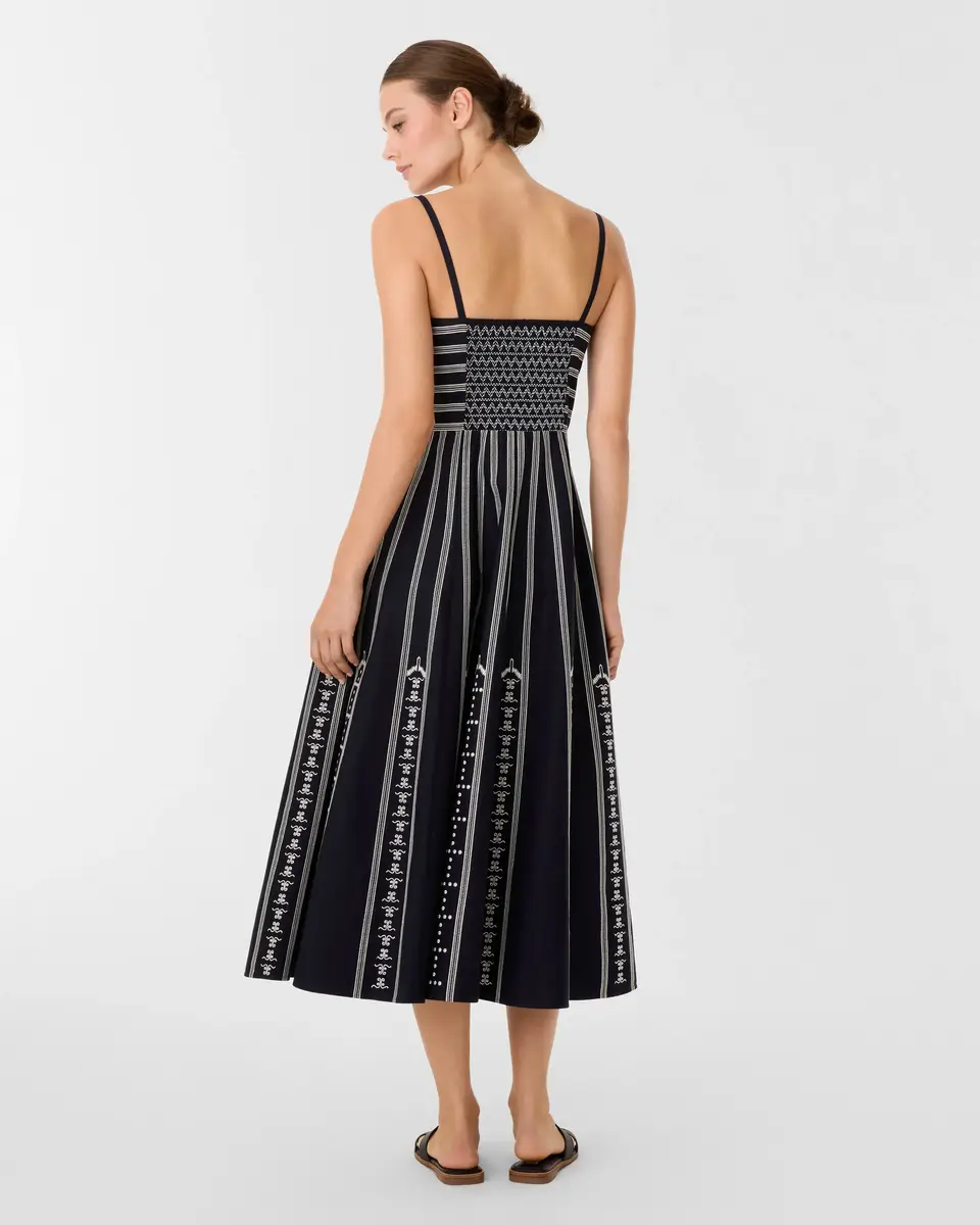 Emporio Sirenuse Soraya Dress with Greek Mask Embroidery | Thumbnail 6 Emporio Sirenuse Soraya Dress with Greek Mask Embroidery | Thumbnail 6