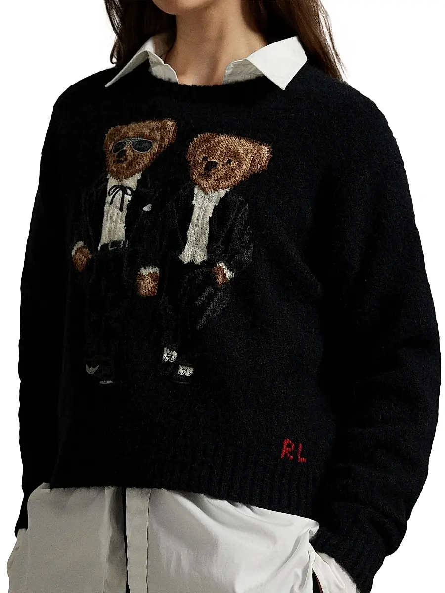 Polo Ralph Lauren Women's Polo Bear Wool-Blend Crewneck Sweater | Thumbnail 6 Polo Ralph Lauren Women's Polo Bear Wool-Blend Crewneck Sweater | Thumbnail 6