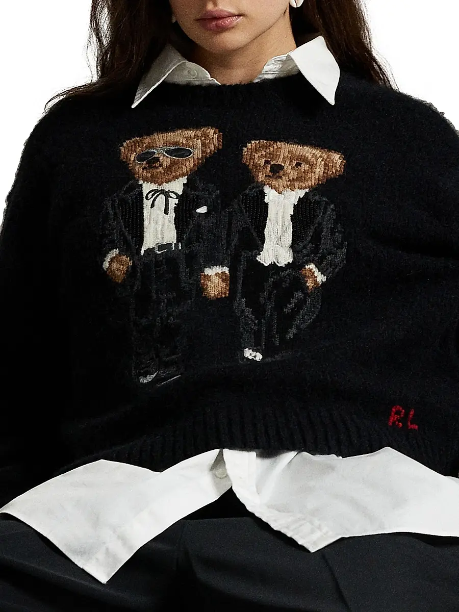 Polo Ralph Lauren Women's Polo Bear Wool-Blend Crewneck Sweater | Thumbnail 7 Polo Ralph Lauren Women's Polo Bear Wool-Blend Crewneck Sweater | Thumbnail 7