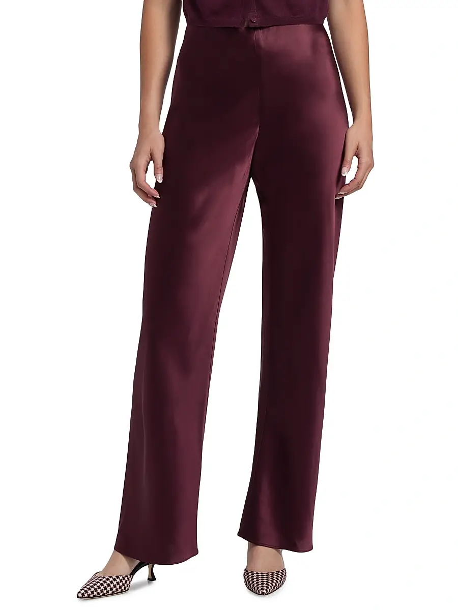 Cami NYC Women's Bristol Satin Pull-On Pants | Thumbnail 3 Cami NYC Women's Bristol Satin Pull-On Pants | Thumbnail 3