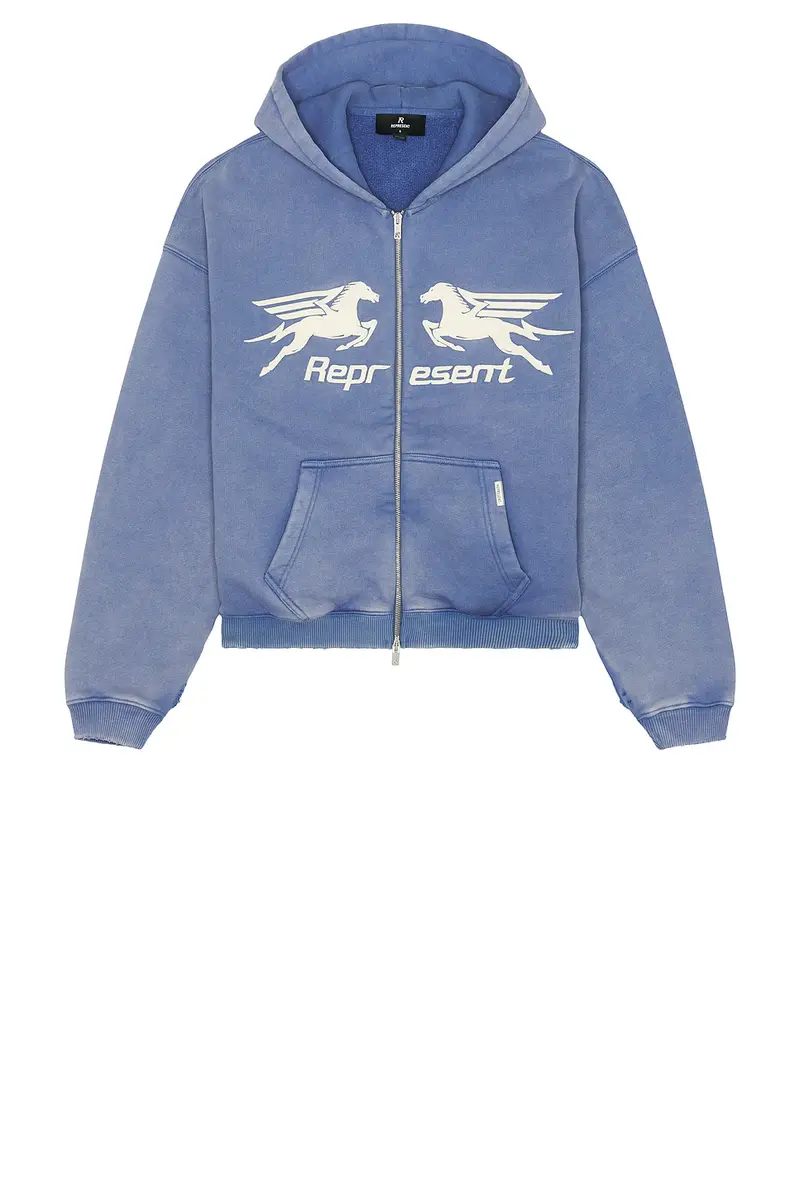 Represent Pegasus Zip Through Hoodie | Thumbnail 4 Represent Pegasus Zip Through Hoodie | Thumbnail 4