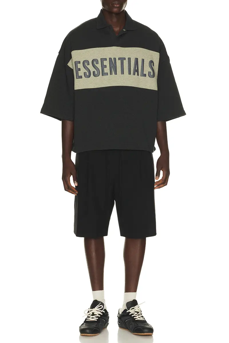 Fear of God Essentials Panelled Crop Polo | Thumbnail 3