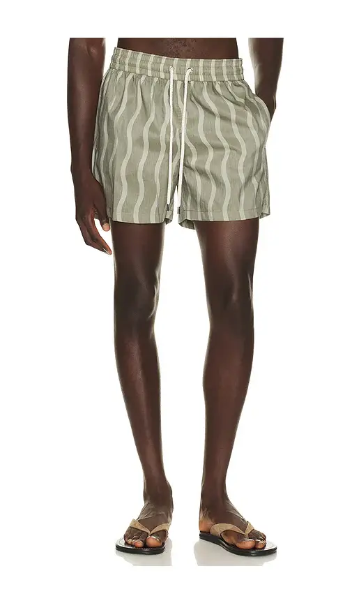 Frescobol Carioca Rio Linen Blend Cabana Wave Swim Short | Thumbnail 6 Frescobol Carioca Rio Linen Blend Cabana Wave Swim Short | Thumbnail 6