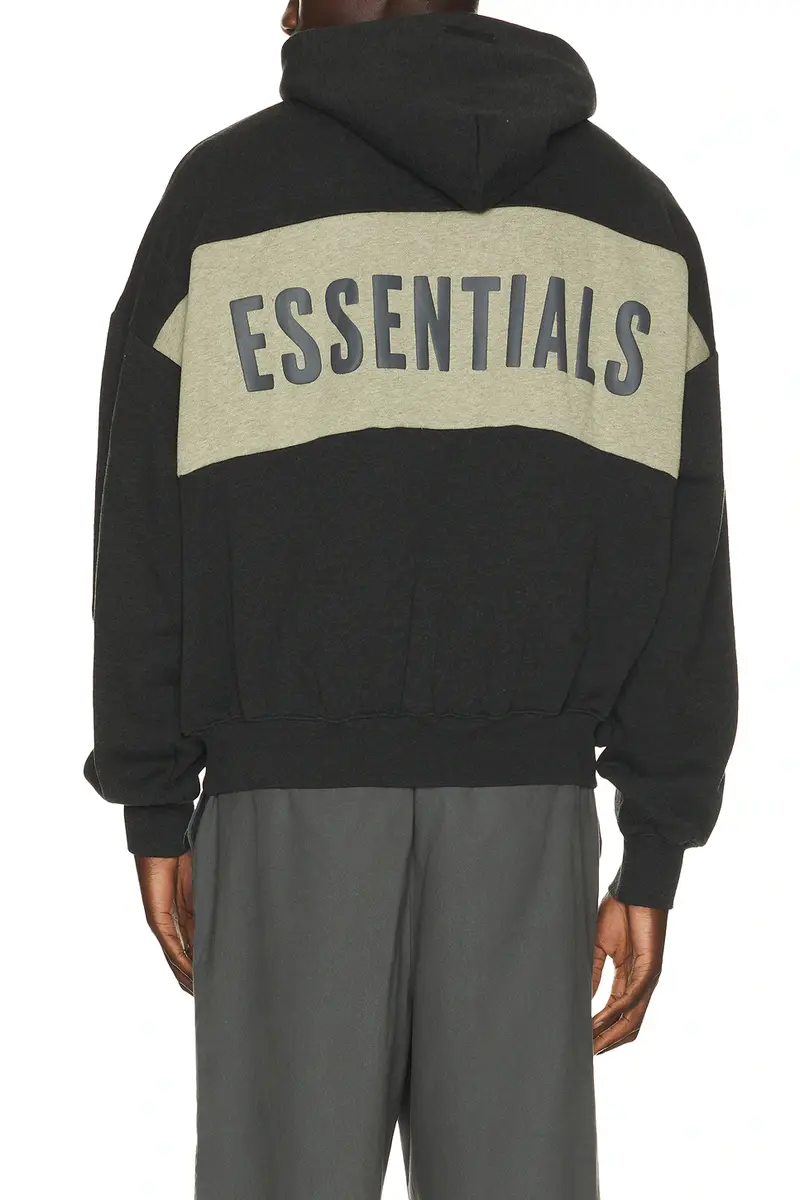 Fear of God Essentials Cropped Relaxed Panelled Hoodie | Thumbnail 2 Fear of God Essentials Cropped Relaxed Panelled Hoodie | Thumbnail 2