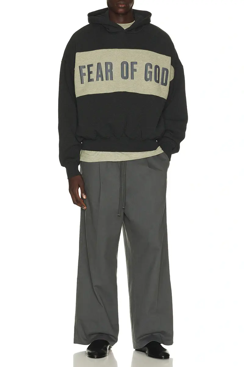Fear of God Essentials Cropped Relaxed Panelled Hoodie | Thumbnail 3 Fear of God Essentials Cropped Relaxed Panelled Hoodie | Thumbnail 3