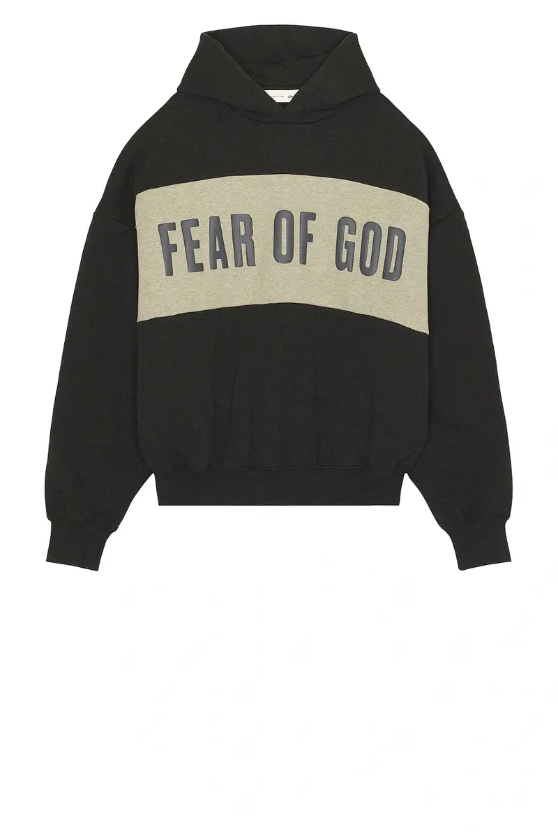 Fear of God Essentials Cropped Relaxed Panelled Hoodie | Thumbnail 4 Fear of God Essentials Cropped Relaxed Panelled Hoodie | Thumbnail 4
