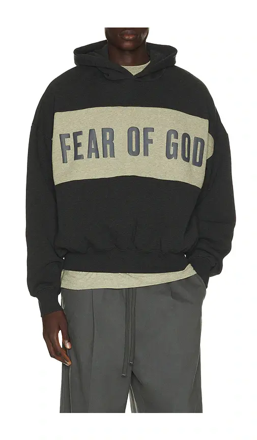 Fear of God Essentials Cropped Relaxed Panelled Hoodie | Thumbnail 5 Fear of God Essentials Cropped Relaxed Panelled Hoodie | Thumbnail 5