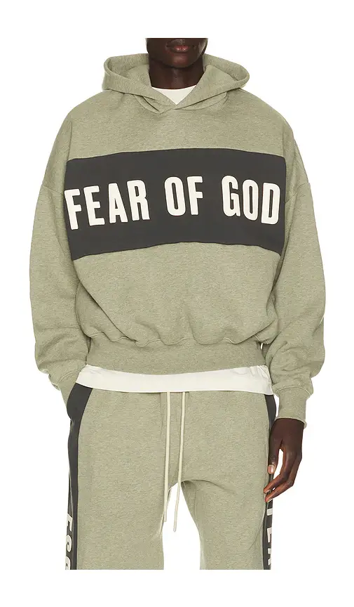 Fear of God Essentials Cropped Relaxed Panelled Hoodie | Thumbnail 5 Fear of God Essentials Cropped Relaxed Panelled Hoodie | Thumbnail 5