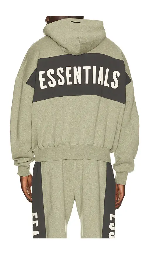 Fear of God Essentials Cropped Relaxed Panelled Hoodie | Thumbnail 6 Fear of God Essentials Cropped Relaxed Panelled Hoodie | Thumbnail 6