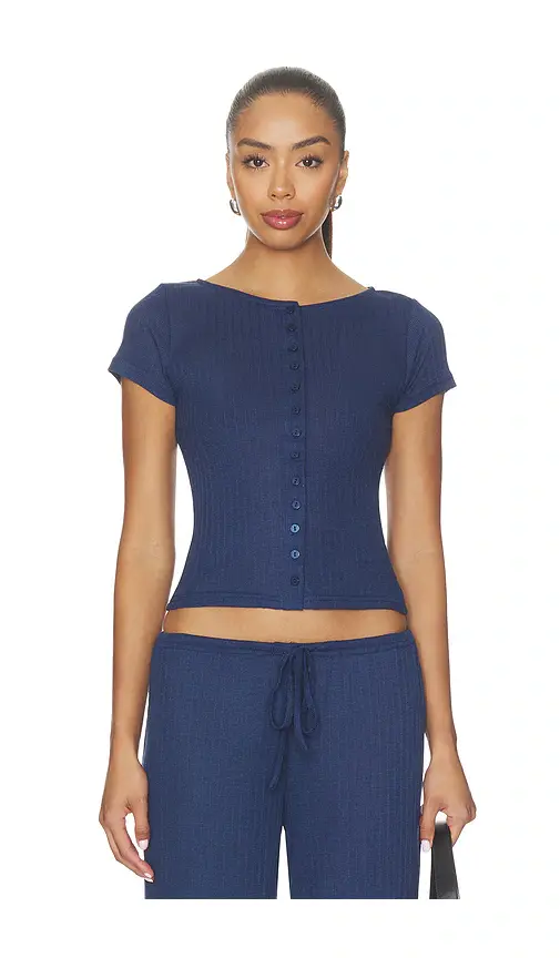 ALL THE WAYS Romee Button Up Tee | Image 1 ALL THE WAYS Romee Button Up Tee | Image 1