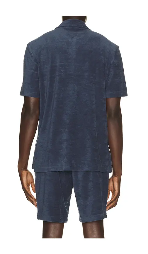 Faherty Cabana Towel Terry Surf Stripe Polo | Thumbnail 2 Faherty Cabana Towel Terry Surf Stripe Polo | Thumbnail 2