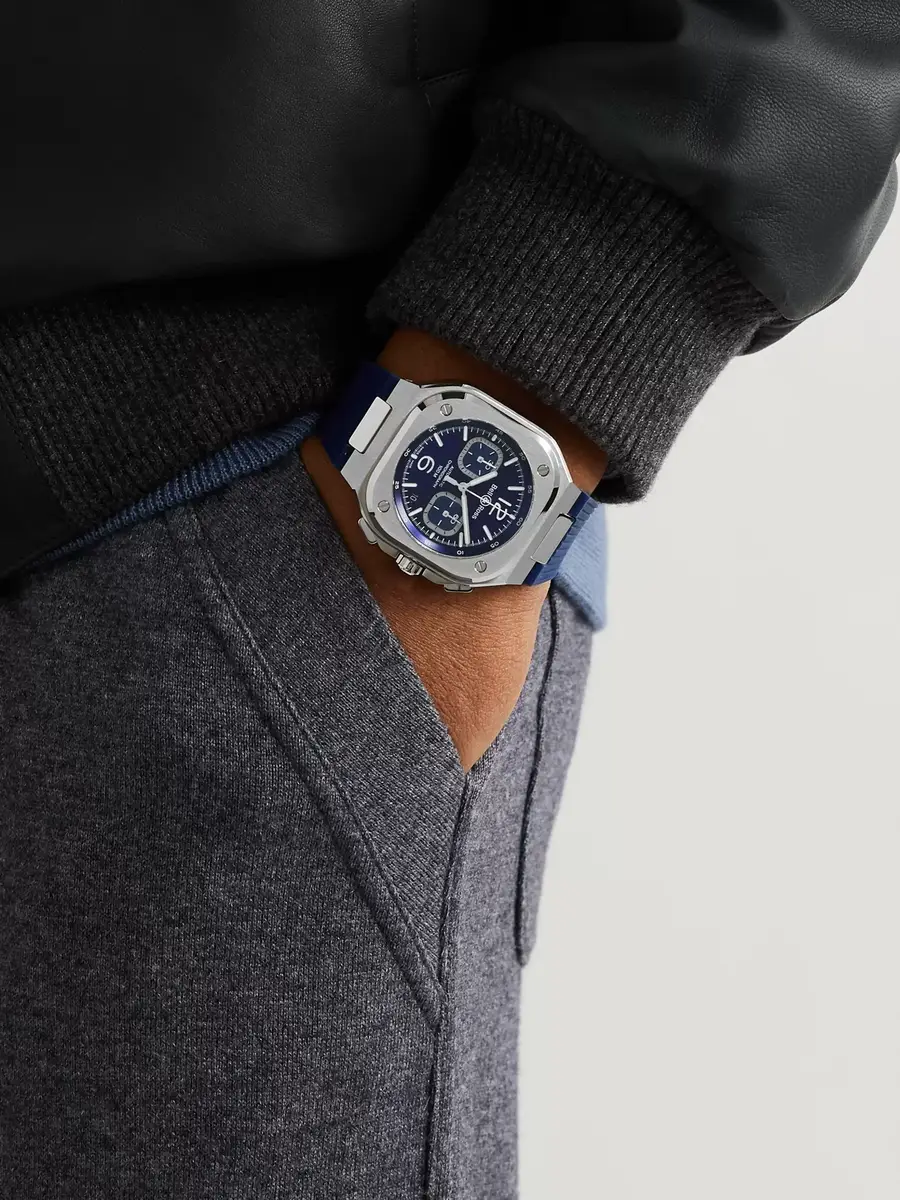 Bell & Ross BR 05 Automatic Chronograph Stainless Steel Watch, Ref. BR05C-BUBU-ST/SRB - Men | Thumbnail 2