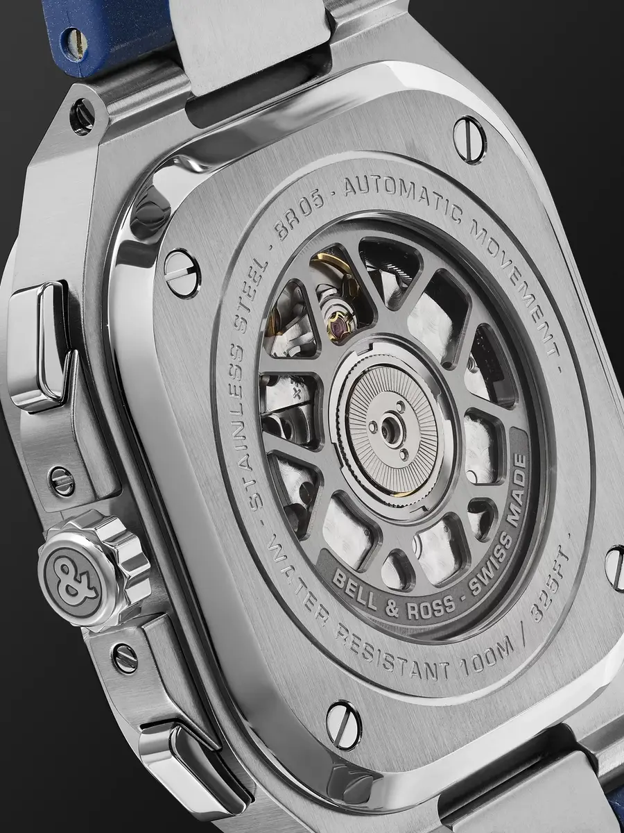 Bell & Ross BR 05 Automatic Chronograph Stainless Steel Watch, Ref. BR05C-BUBU-ST/SRB - Men | Thumbnail 3